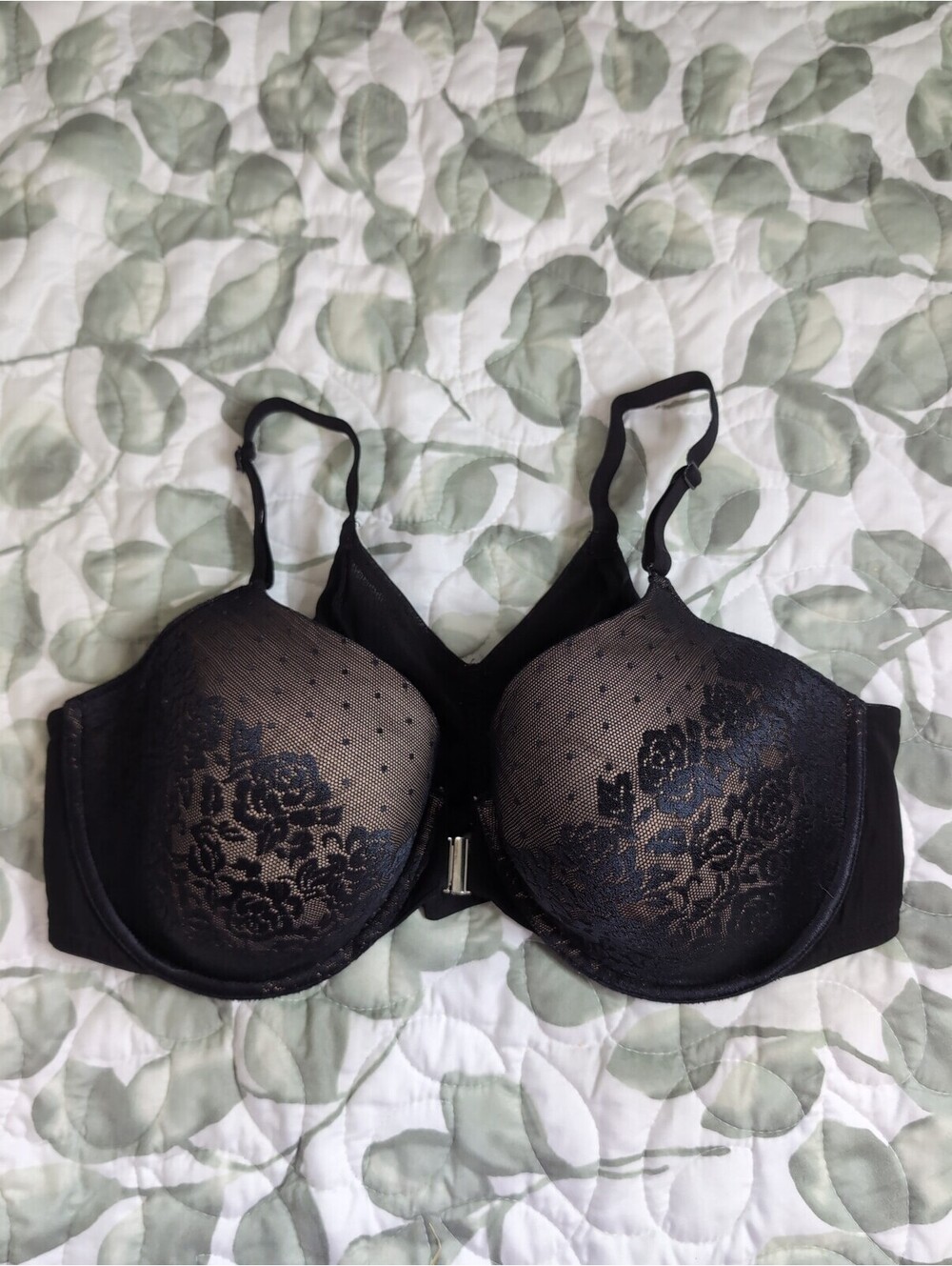 36D Soma black lace stunning support posture bra